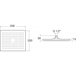 Roca Atlas D5: 面盆、浴缸龍頭及方形淋浴花灑套裝